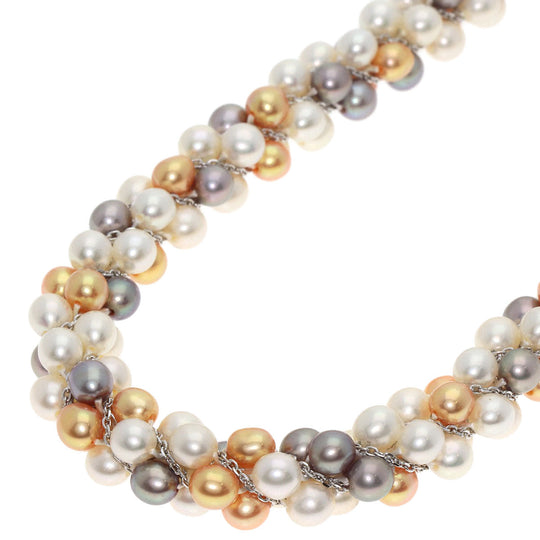 TASAKI Necklace K18WG gold Freshwater Pearl Women Used Authentic