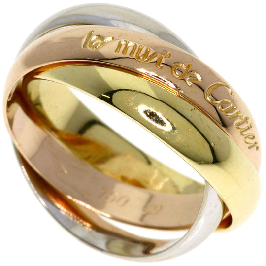 CARTIER Ring K18YG , K18PG , K18WG gold Trinity Women Used Authentic