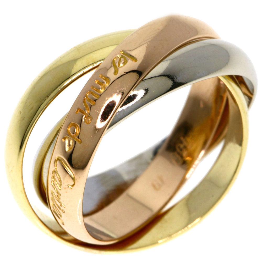 CARTIER Ring K18YG , K18PG , K18WG gold Trinity Women Used Authentic