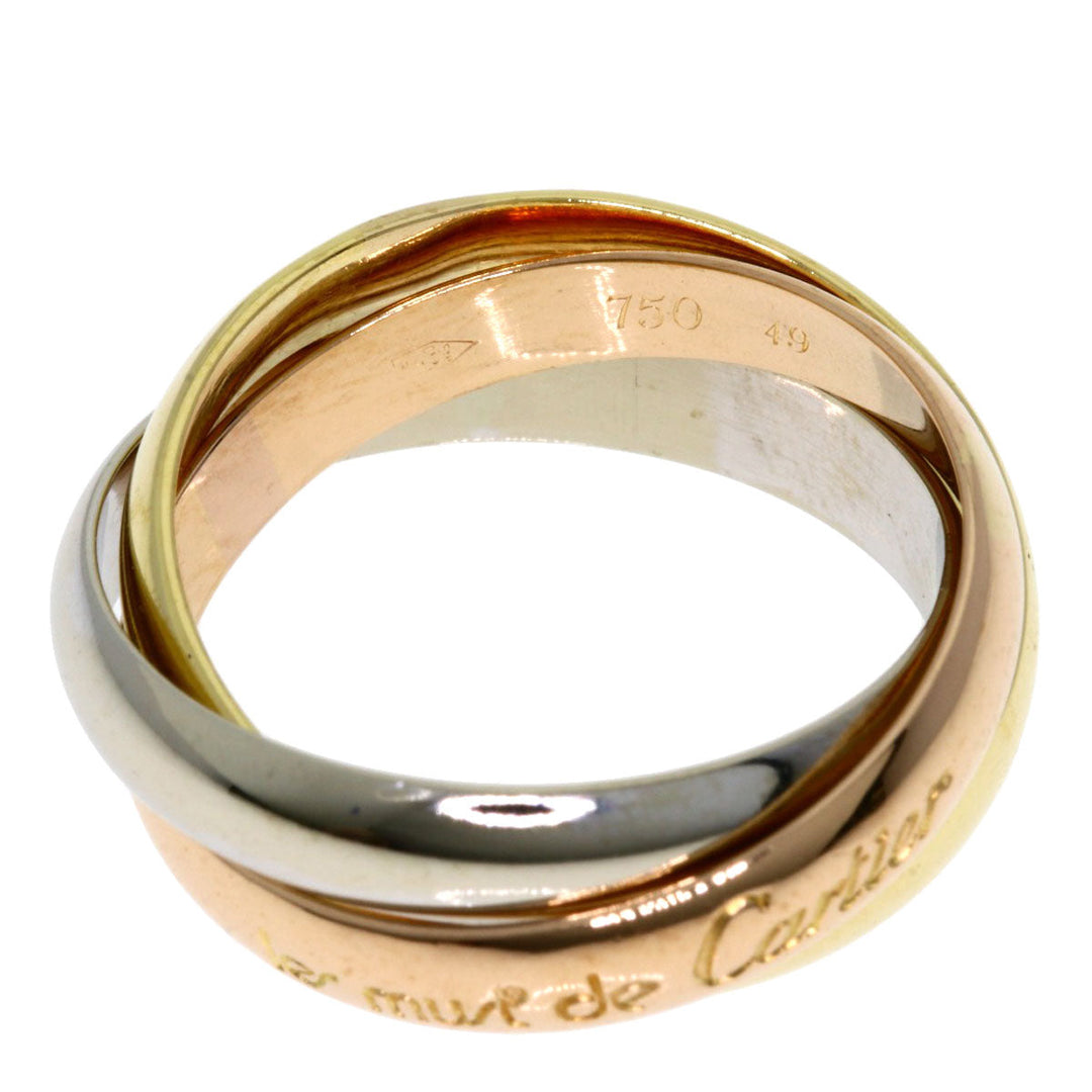 CARTIER Ring K18YG , K18PG , K18WG gold Trinity Women Used Authentic