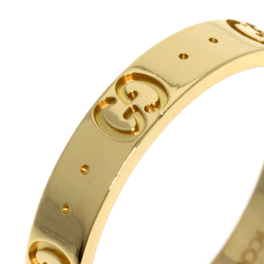 GUCCI Ring 18K Yellow Gold gold Icon # 19 Women Used Authentic