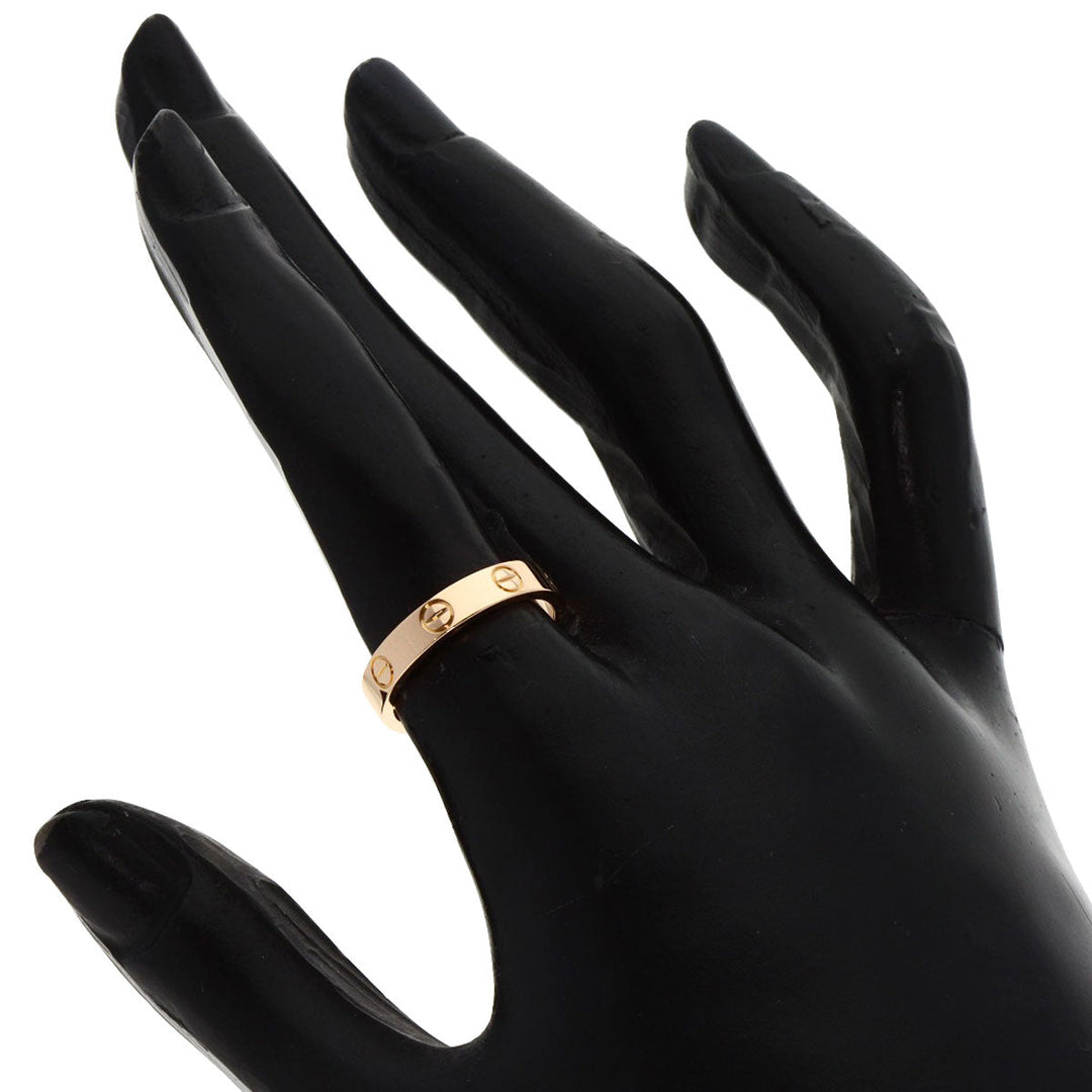 CARTIER Ring 18K Pink Gold gold Mini love ring #51 Women Used Authentic