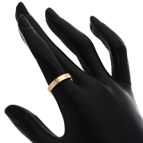 CARTIER Ring 18K Pink Gold gold Mini love ring #51 Women Used Authentic