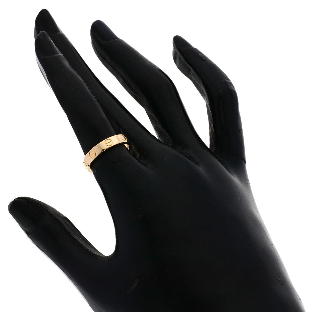CARTIER Ring 18K Pink Gold gold Mini love ring #49 Women Used Authentic