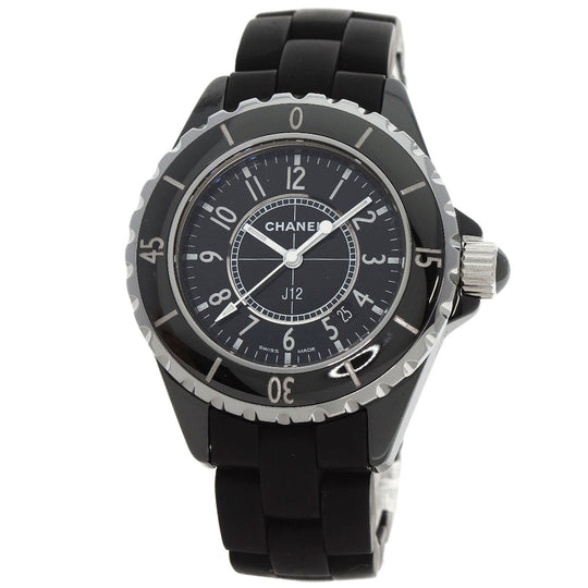 CHANEL Watches Quartz H0681 Ceramic, Rubber black J12 1.3" black dial Women Used Authentic