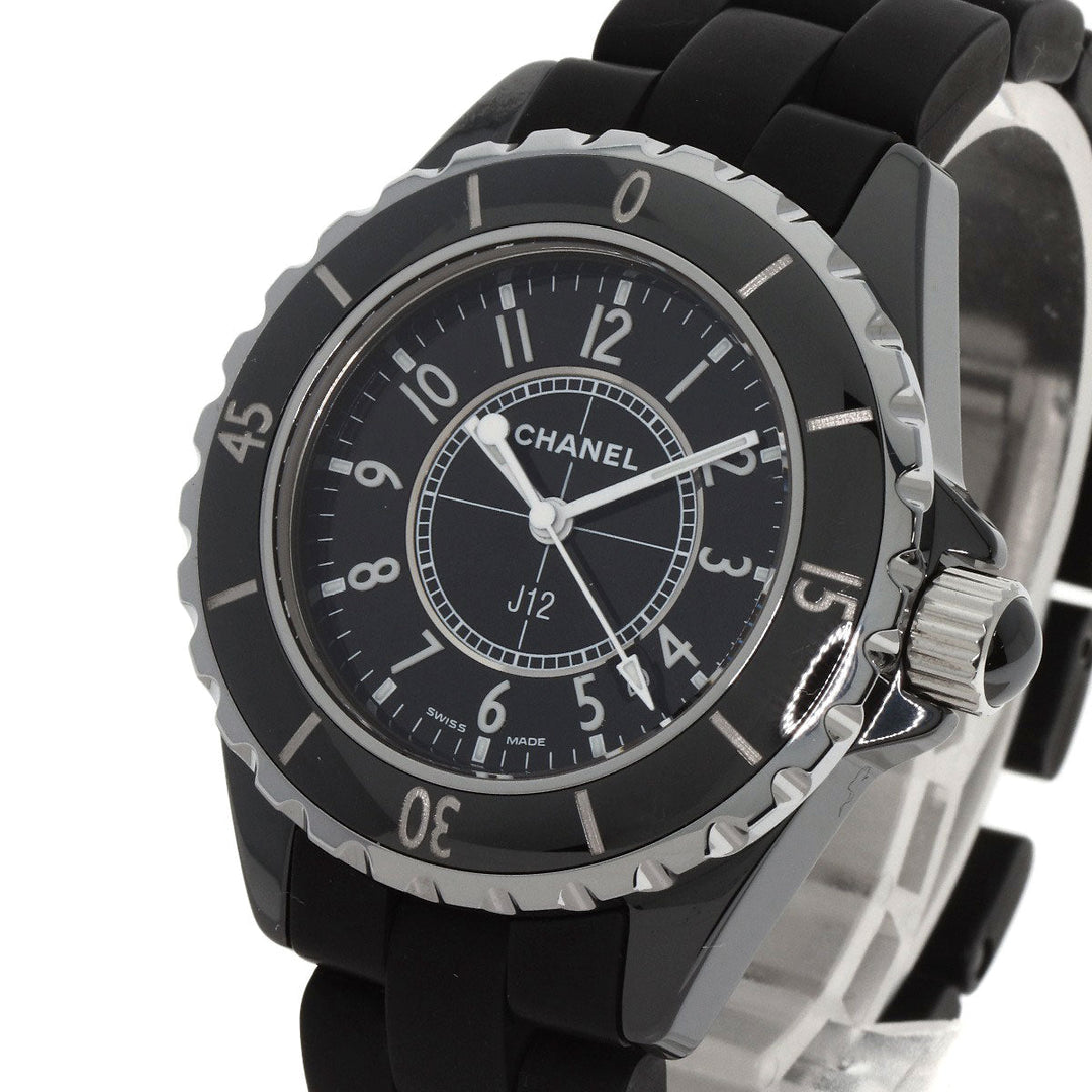 CHANEL Watches Quartz H0681 Ceramic, Rubber black J12 1.3" black dial Women Used Authentic