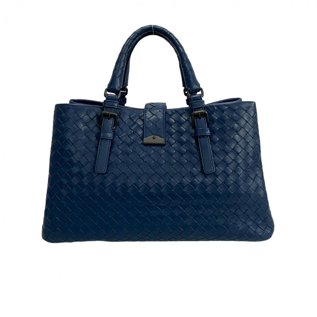 BOTTEGAVENETA Shoulder Bag leather blue INTRECCIATO