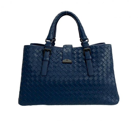 BOTTEGAVENETA Shoulder Bag leather blue INTRECCIATO
