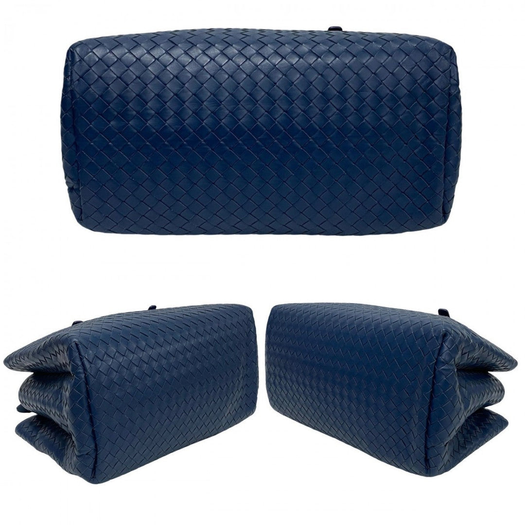 BOTTEGAVENETA Shoulder Bag leather blue INTRECCIATO