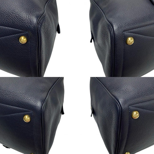 HERMES Boston Duffel bag Taurillon Clemence Navy Victoria 43