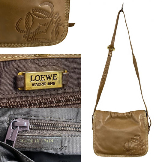 LOEWE Shoulder Bag leather Brown