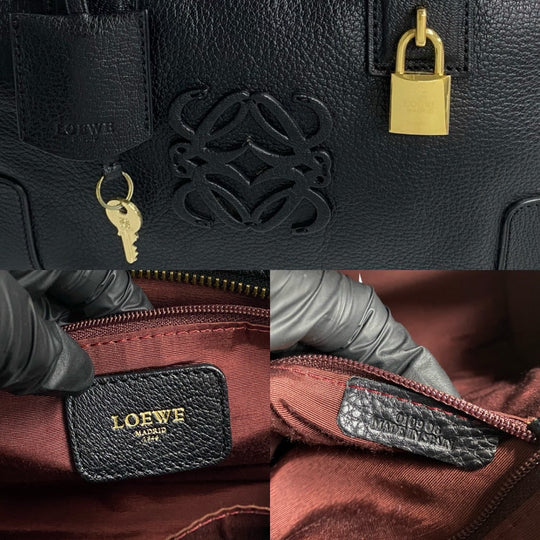 LOEWE Handbag leather black Amazona 28