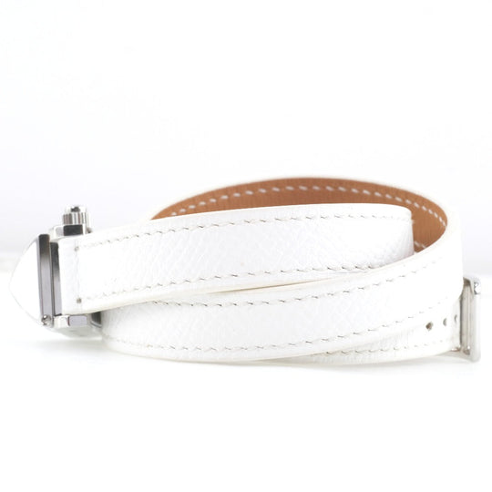 HERMES Watches Quartz ME2.112 Stainless Steel , Leather White Triple Tour Medor Rock White dial Women Used Authentic
