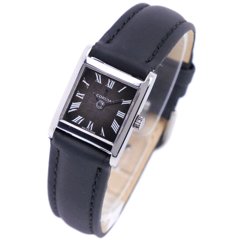 CORUM Watches Hand Winding Stainless Steel black cal.97078 black dial Women Used Authentic