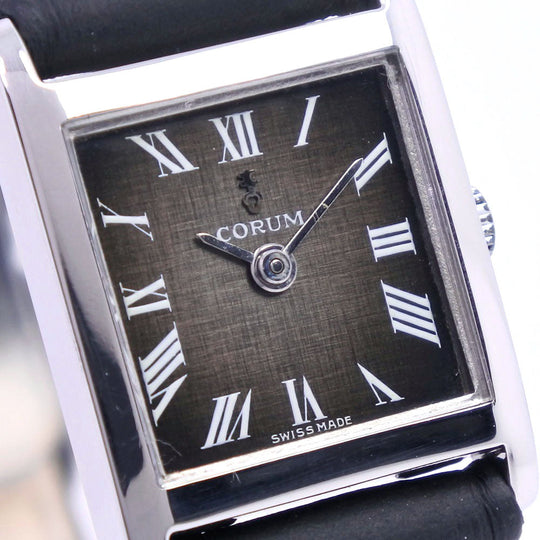 CORUM Watches Hand Winding Stainless Steel black cal.97078 black dial Women Used Authentic