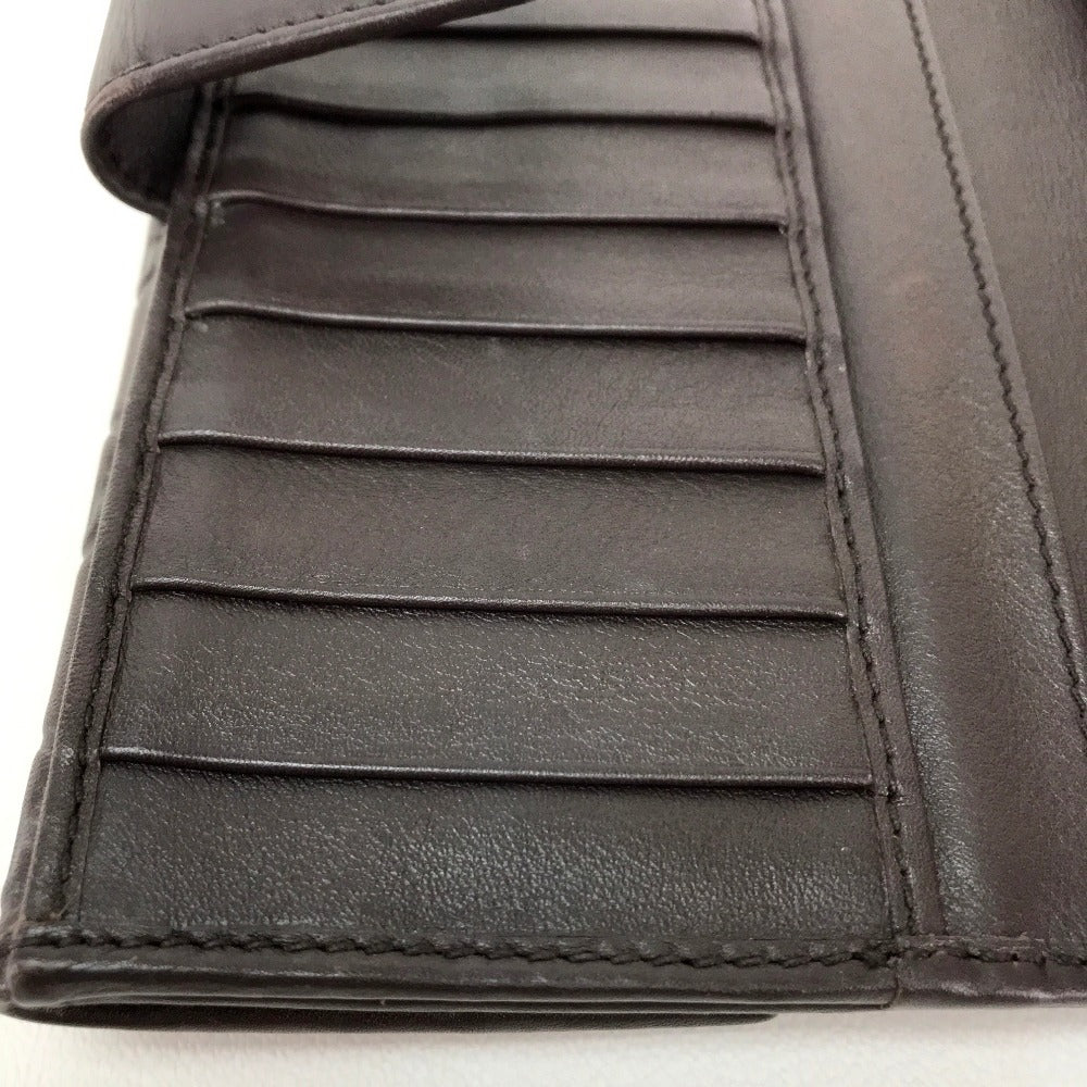GUCCI Long Wallet Purse 256933 Sima leather Dark brown Guccisima MAYFAIR Women Used Authentic