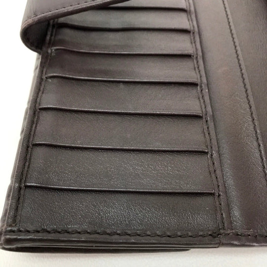 GUCCI Long Wallet Purse 256933 Sima leather Dark brown Guccisima MAYFAIR Women Used Authentic