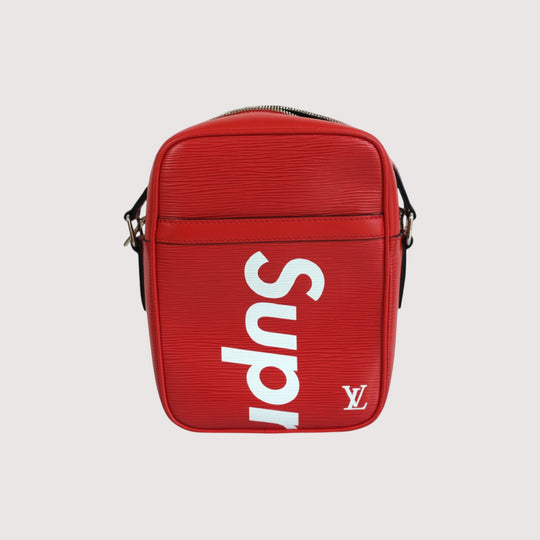 Louis Vuitton Supreme Epi Red Shoulder Bag Men's Crossbody Limited Edition 2017