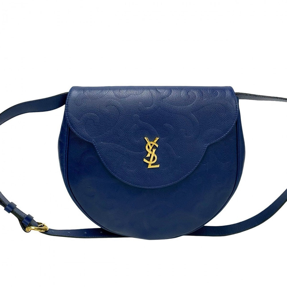 YVES SAINT LAURENT Shoulder Bag leather Navy