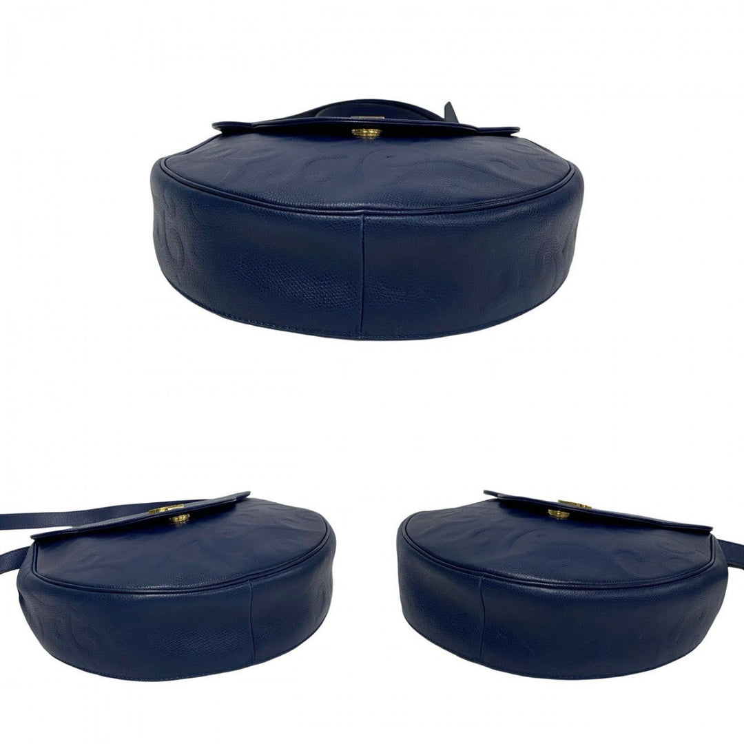 YVES SAINT LAURENT Shoulder Bag leather Navy