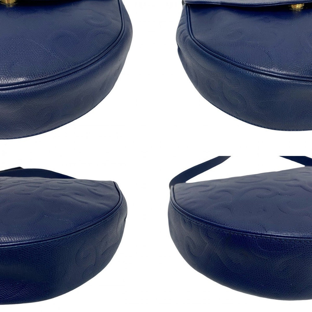 YVES SAINT LAURENT Shoulder Bag leather Navy