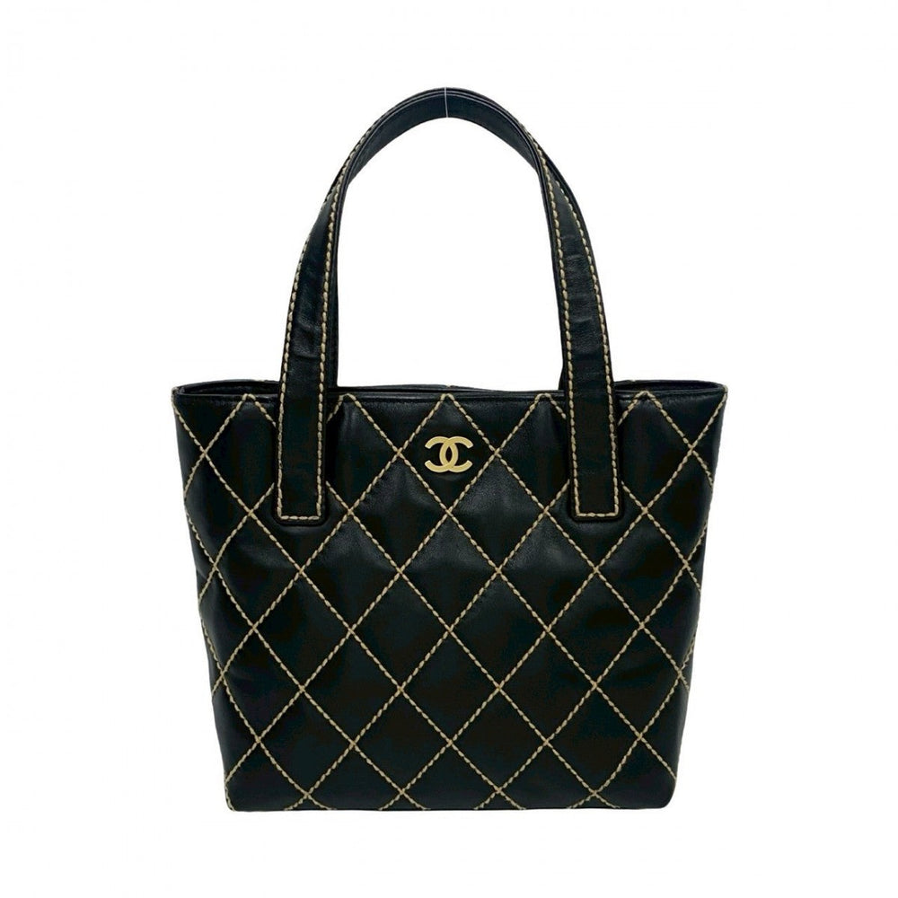 CHANEL Handbag leather black