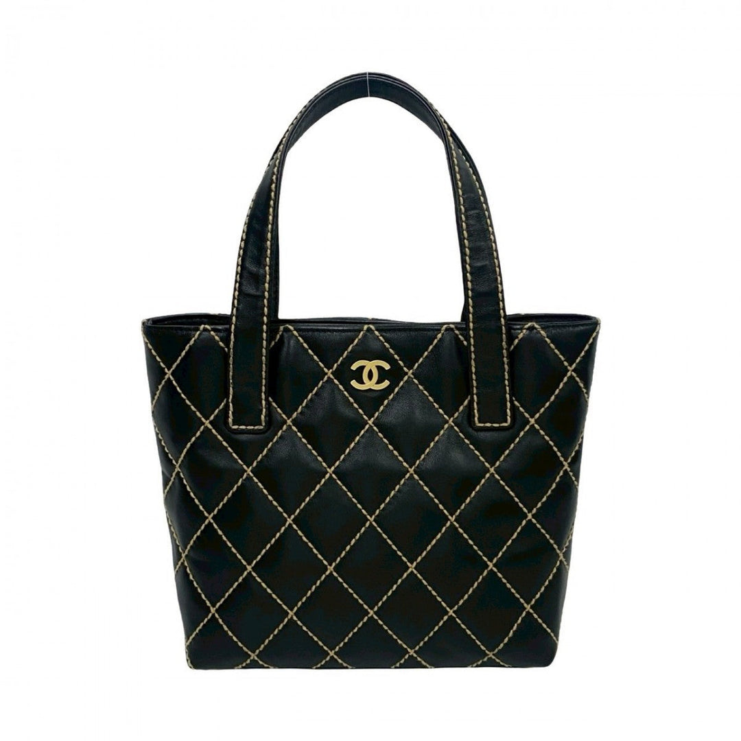 CHANEL Handbag leather black