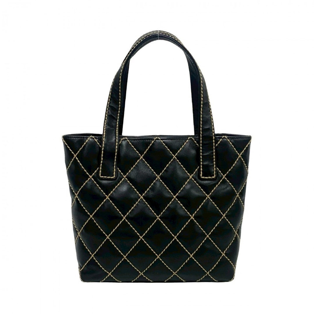 CHANEL Handbag leather black