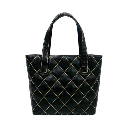 CHANEL Handbag leather black