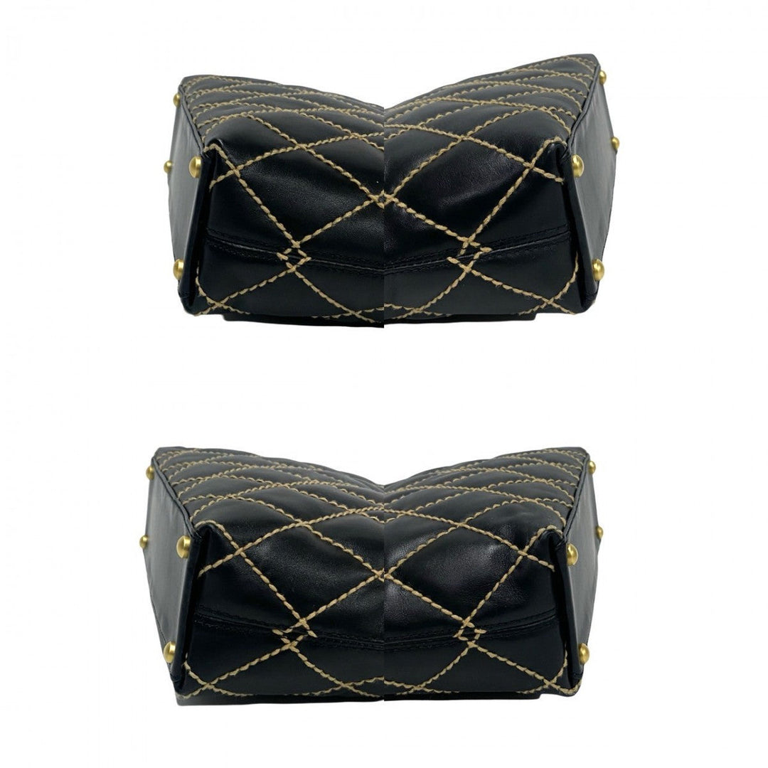 CHANEL Handbag leather black