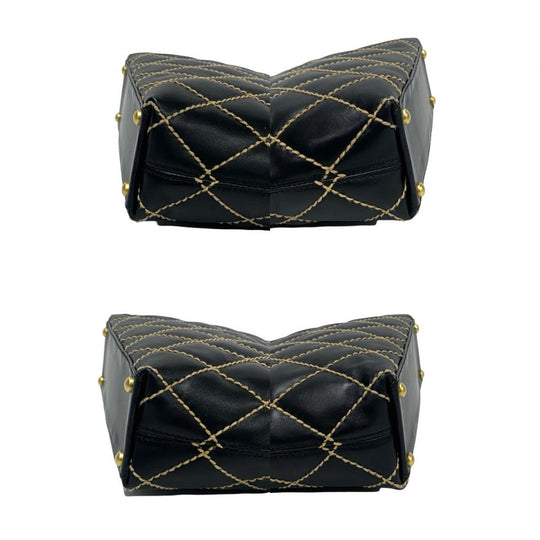 CHANEL Handbag leather black