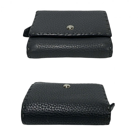 FENDI Bifold Wallet leather gray Celeria
