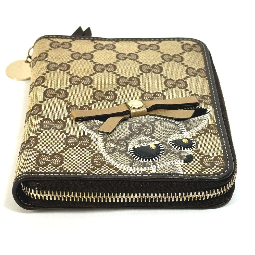 GUCCI Notebook cover 233152 GG canvas / leather Brown GG Gutchori Chihuahua Women Used Authentic