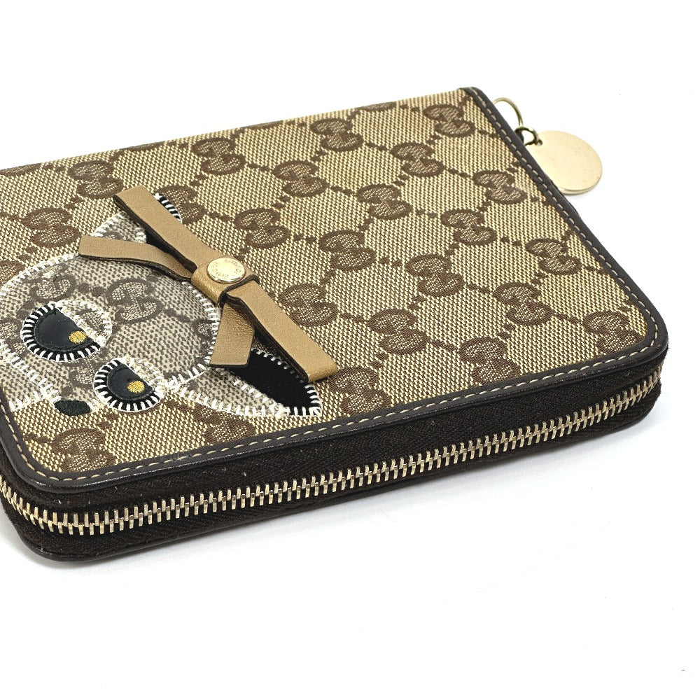 GUCCI Notebook cover 233152 GG canvas / leather Brown GG Gutchori Chihuahua Women Used Authentic