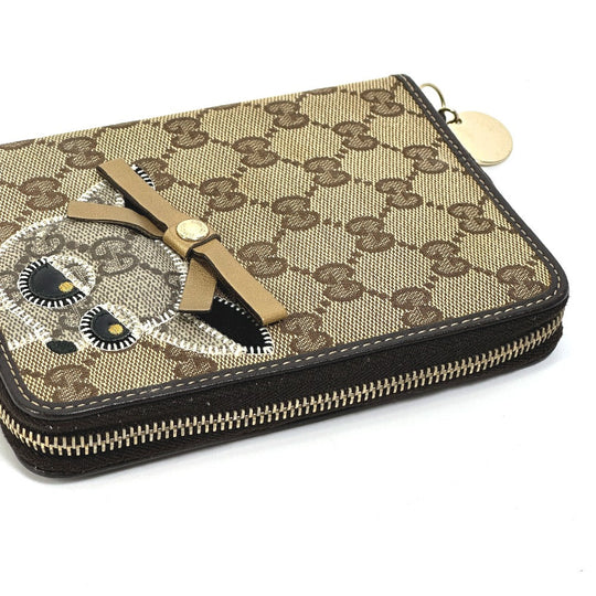 GUCCI Notebook cover 233152 GG canvas / leather Brown GG Gutchori Chihuahua Women Used Authentic