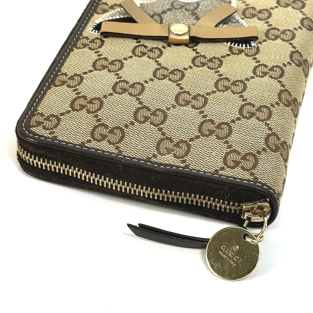GUCCI Notebook cover 233152 GG canvas / leather Brown GG Gutchori Chihuahua Women Used Authentic