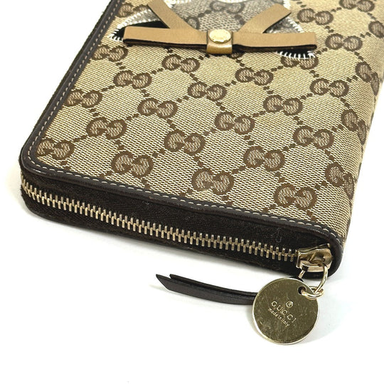 GUCCI Notebook cover 233152 GG canvas / leather Brown GG Gutchori Chihuahua Women Used Authentic