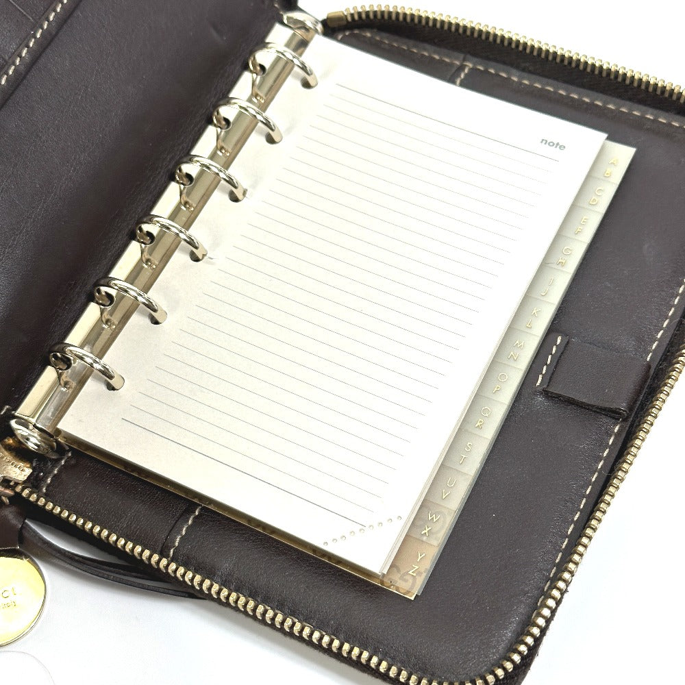 GUCCI Notebook cover 233152 GG canvas / leather Brown GG Gutchori Chihuahua Women Used Authentic