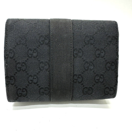 GUCCI Pouch 39.0911 GG canvas black GG Cosmetics Pouch Women Used Authentic
