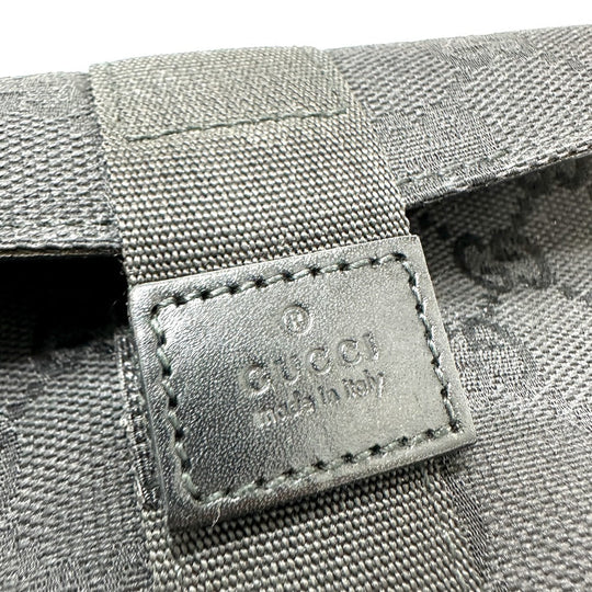 GUCCI Pouch 39.0911 GG canvas black GG Cosmetics Pouch Women Used Authentic