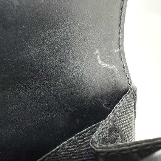 GUCCI Pouch 39.0911 GG canvas black GG Cosmetics Pouch Women Used Authentic