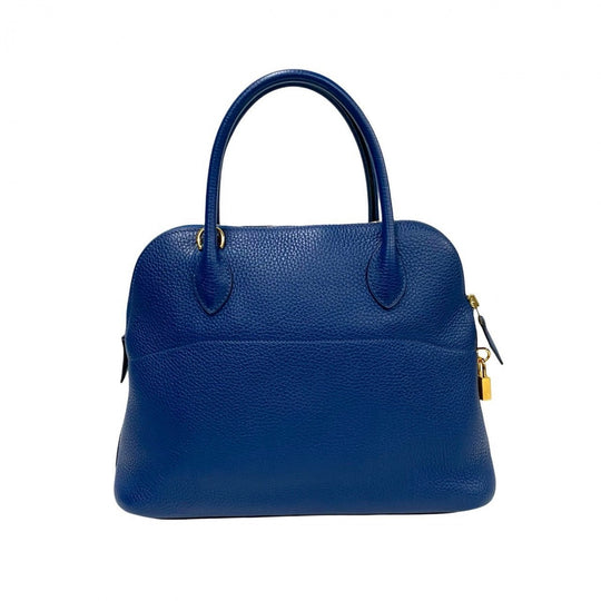 HERMES Shoulder Bag Taurillon Clemence blue Bored 31
