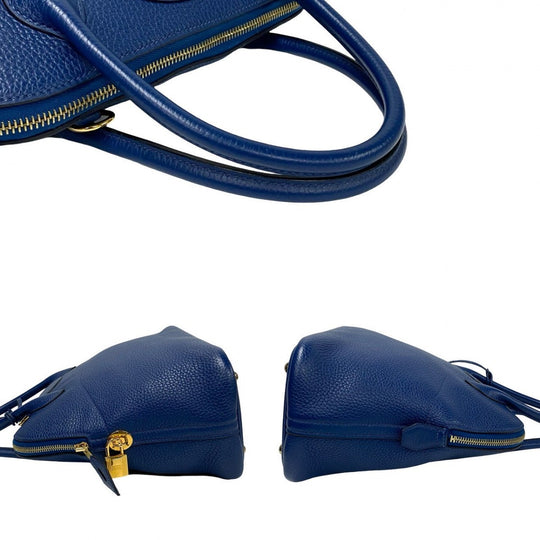 HERMES Shoulder Bag Taurillon Clemence blue Bored 31