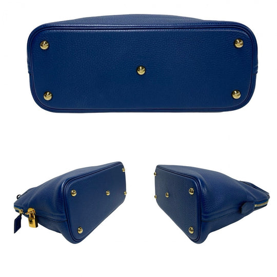 HERMES Shoulder Bag Taurillon Clemence blue Bored 31
