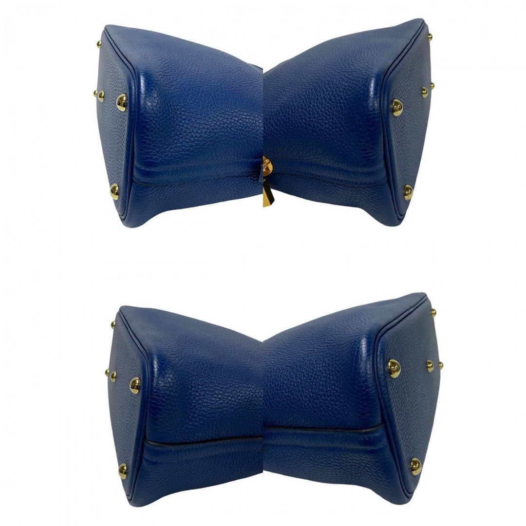 HERMES Shoulder Bag Taurillon Clemence blue Bored 31