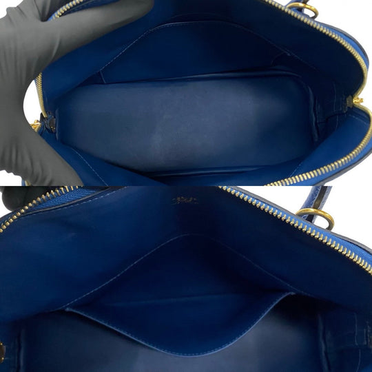 HERMES Shoulder Bag Taurillon Clemence blue Bored 31