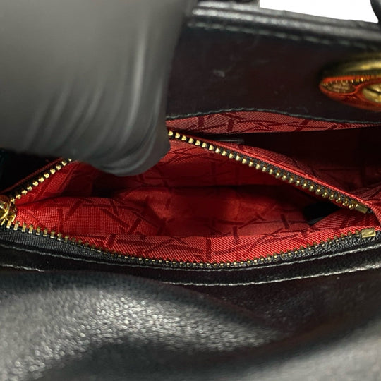 Dior Shoulder Bag leather black Lady Dior