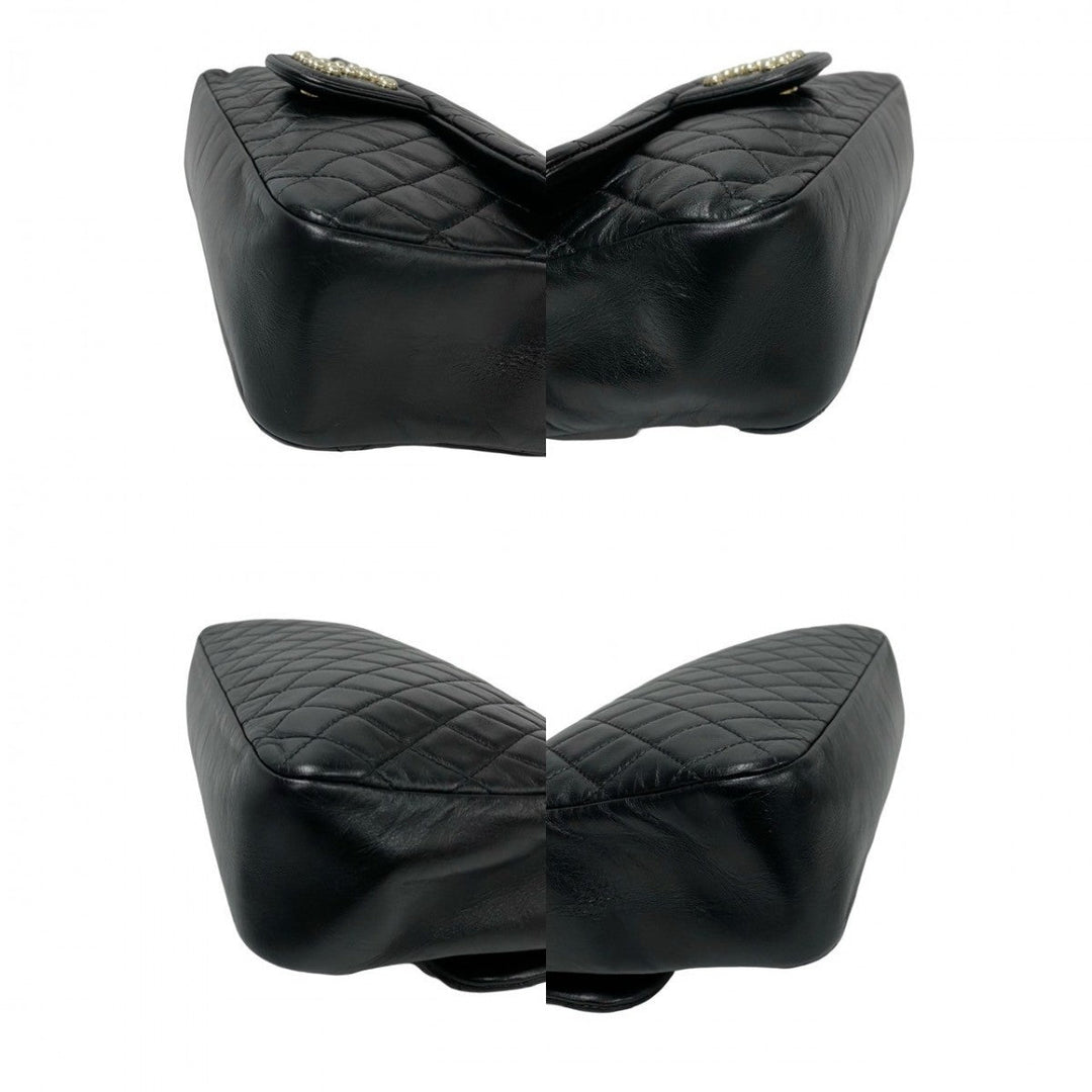 CHANEL Shoulder Bag Fake pearl black Matrasse Westminster