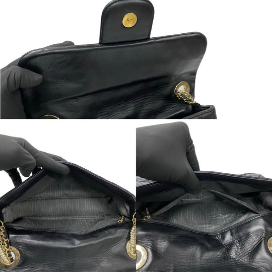 CHANEL Shoulder Bag Fake pearl black Matrasse Westminster