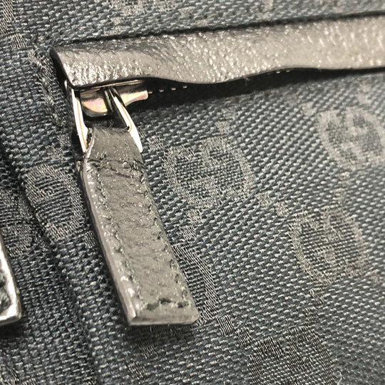 GUCCI Waist bag 162962 GG canvas black GG canvas W pocket Women Used Authentic